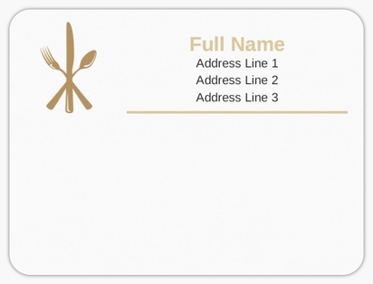 Design Preview for Design Gallery: Restaurants Mailing Labels, 10 x 7.5 cm