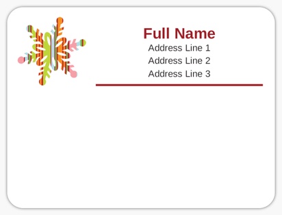 Design Preview for Design Gallery: Seasonal Mailing Labels, 10.2 x 7.6 cm