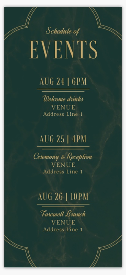 A emerald pattern event schedule gray design for Elegant
