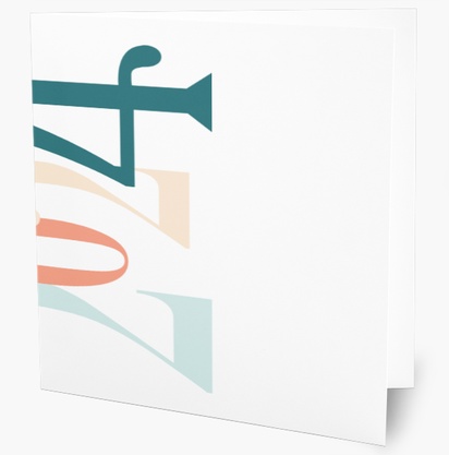 Aperçu du graphisme pour Galerie de modèles : carte de vœux pour typographiques, 14 cm x 14 cm  Pliées