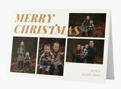 Design Preview for Design Gallery: Retro & Vintage Personalized Christmas Cards, Rectangular 18.2 x 11.7 cm