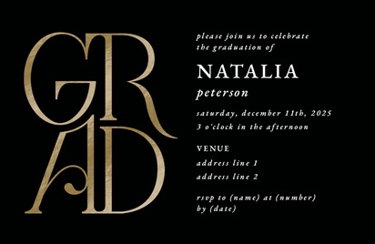 A typography graduation black brown design for Graduation