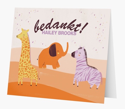 Voorvertoning ontwerp voor Ontwerpgalerij: Baby Bedankkaarten, Gevouwen