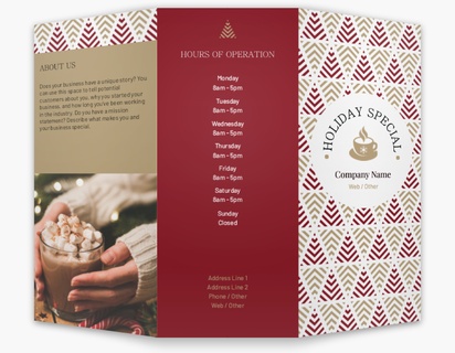 Design Preview for Coffee Shops Custom Brochures Templates, 8.5" x 11" Tri-fold