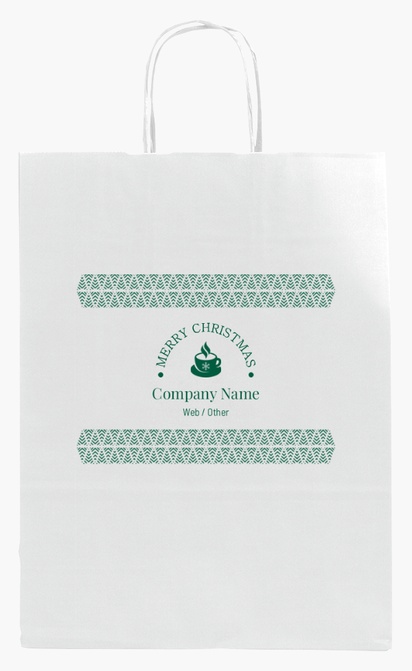 Design Preview for Design Gallery: Coffee Shops Single-Colour Paper Bags, M (26 x 11 x 34.5 cm)