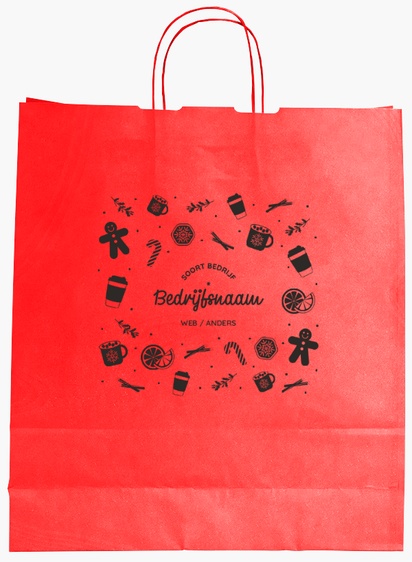 Voorvertoning ontwerp voor Ontwerpgalerij: Feestdagen Effen kleur papieren tassen, L (36 x 12 x 41 cm)