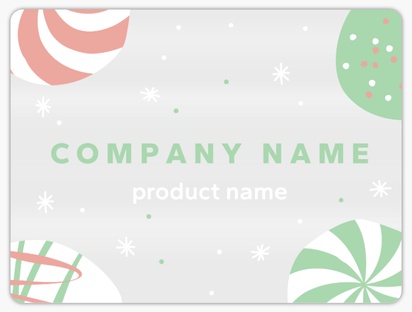 Design Preview for Holiday Reusable Stickers Templates, 3" x 4" Rounded Rectangle Horizontal