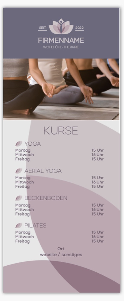 Designvorschau für Designgalerie: Roll-Up-Banner Yoga & Pilates, 85 x 206 cm Economy