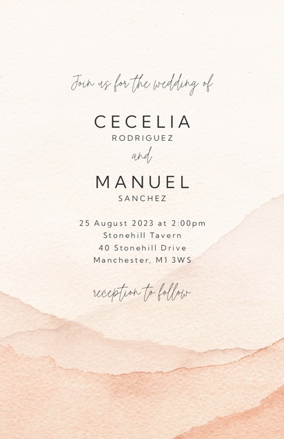 Design Preview for Design Gallery: Patterns & Textures Wedding Invitations, Flat 11.7 x 18.2 cm