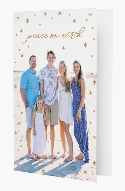 Design Preview for Design Gallery: Peace Personalized Christmas Cards, Rectangular 18.2 x 11.7 cm