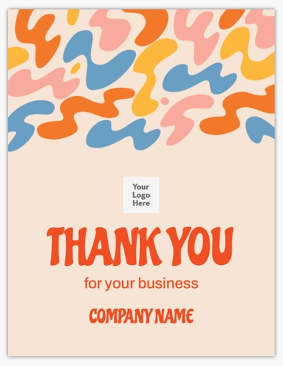 Design Preview for Thank you cards templates, Flat