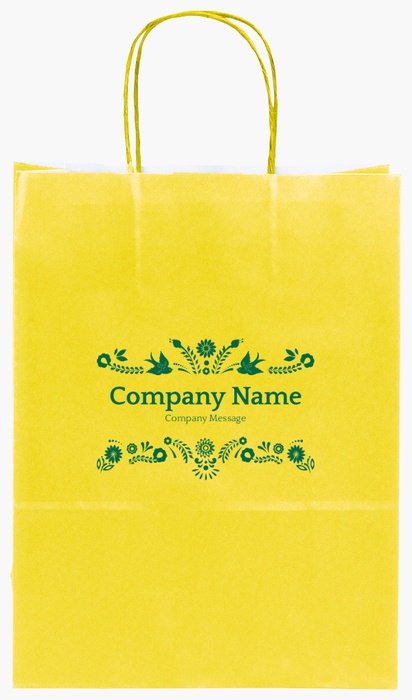 Design Preview for Design Gallery: Gift & Party Shops Single-Colour Paper Bags, S (22 x 10 x 29 cm)