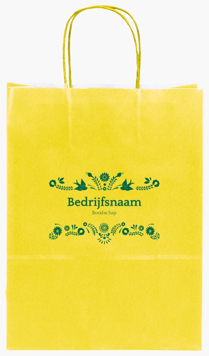 Voorvertoning ontwerp voor Ontwerpgalerij: Culinair Effen kleur papieren tassen, S (22 x 10 x 29 cm)