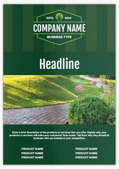 Design Preview for Design Gallery: Landscaping & Gardening Flyers & Leaflets,  No Fold/Flyer A5 (148 x 210 mm)
