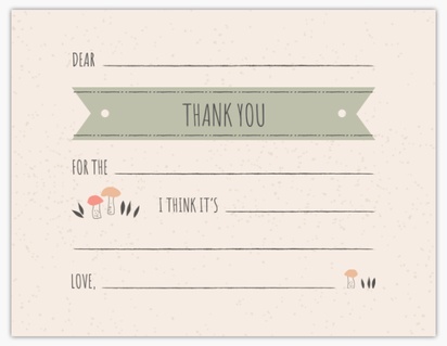 Design Preview for Baby Thank You Cards  , Flat