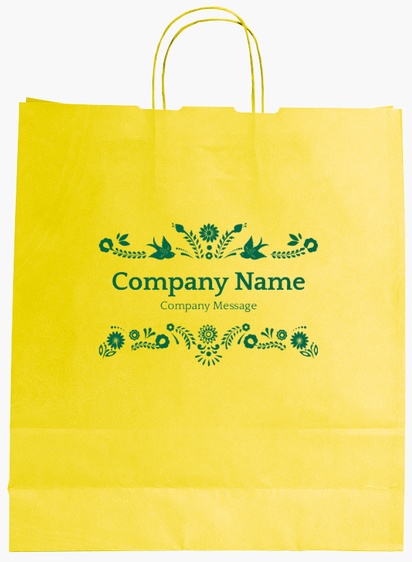 Design Preview for Design Gallery: Gourmet & Fine Food Single-Colour Paper Bags, L (36 x 12 x 41 cm)