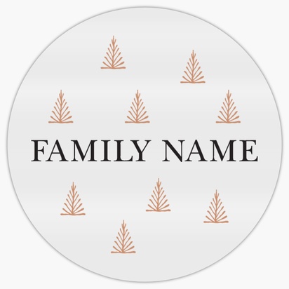 Design Preview for Design Gallery: Holiday Reusable Stickers, 3" x 3" Circle Horizontal