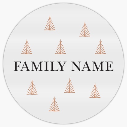 Design Preview for Holiday Reusable Stickers Templates, 3" x 3" Circle Horizontal