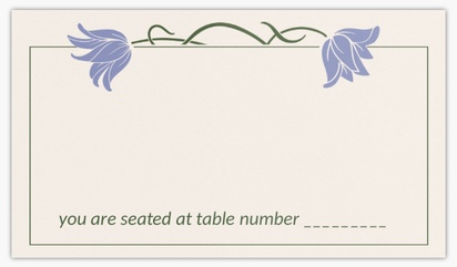 A elegant place card white cream design for Floral