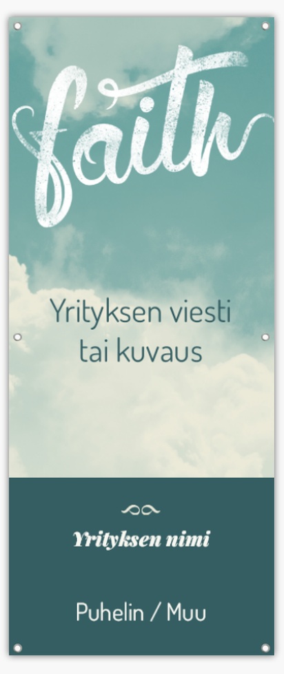 Mallin esikatselu Mallivalikoima: Uskonto & Hengellisyys Reikävinyylibanderollit, 76 x 183 cm