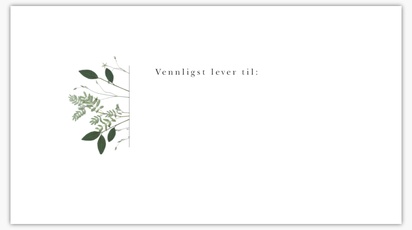 Forhåndsvisning av design for Designgalleri: Bryllup Tilpassede konvolutter,  19 x 12 cm