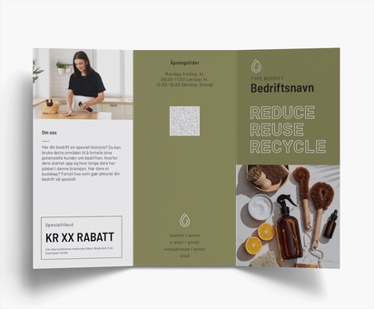 Forhåndsvisning av design for Designgalleri: Økologiske matbutikker Brosjyrer, 3-fløyet DL (99 x 210 mm)