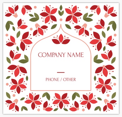 A merry christmas floral white red design for Holiday