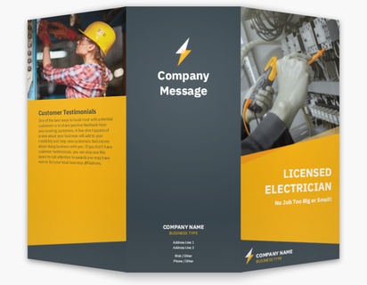 Design Preview for Design Gallery: Electricians Custom Brochures, 8.5" x 11" Tri-fold