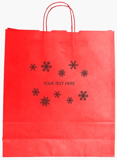 Design Preview for Design Gallery: Classic Christmas Single-Colour Paper Bags, L (36 x 12 x 41 cm)