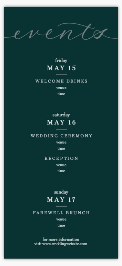 Design Preview for Design Gallery: Modern Wedding Programs, 4” x 8”