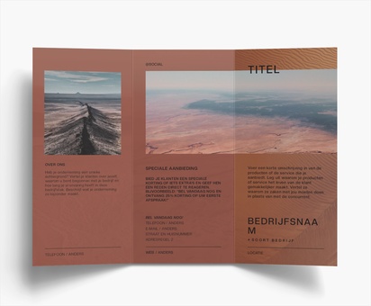 Voorvertoning ontwerp voor Ontwerpgalerij: Film Flyers en folders, Drieluik DL (99 x 210 mm)