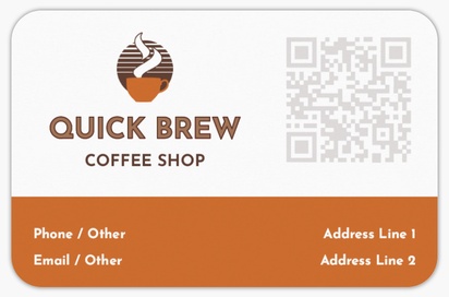 Design Preview for Design Gallery: Coffee Shops Rounded Corner Business Cards, Rounded Standard (85 x 55 mm)