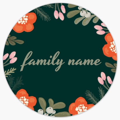 A flower bold florals gray brown design for Christmas