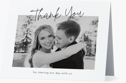 A wedding thank you wedding thank you card cream purple design for Photo with 1 uploads