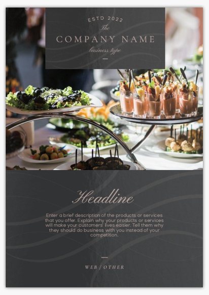 Design Preview for Design Gallery: Gourmet & Fine Food Flyers & Leaflets,  No Fold/Flyer A5 (148 x 210 mm)