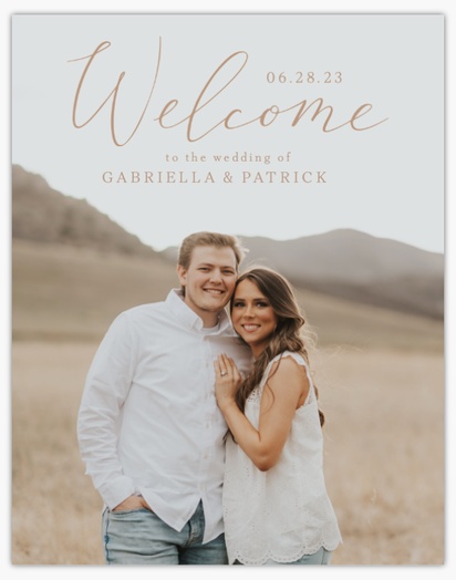 A large text wedding welcome sign white cream design for Modern & Simple with 1 uploads