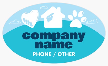 Design Preview for Design Gallery: Animals & Pet Care Bumper Stickers, Oval - 7.6 x 12.7 cm