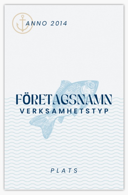 Förhandsgranskning av design för Designgalleri: Fiskmarknad Visitkort standard, Standard (85 x 55 mm)
