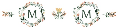 Un monograma floral diseño gris para Arte y entretenimiento