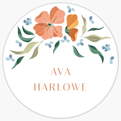 Design Preview for Templates for Floral Sheet Stickers 