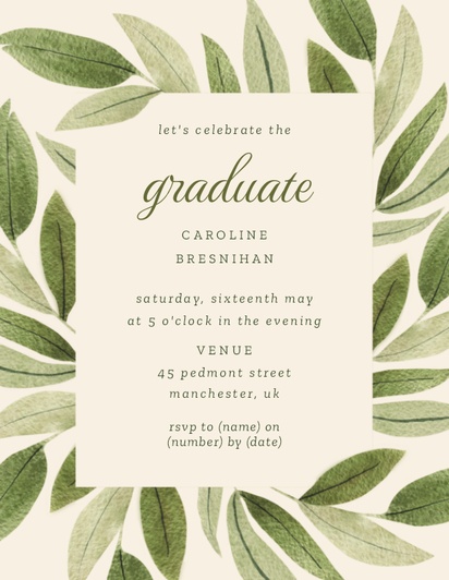 Design Preview for Design Gallery: Graduation Party Invitations and Announcements, Flat 10.7 x 13.9 cm