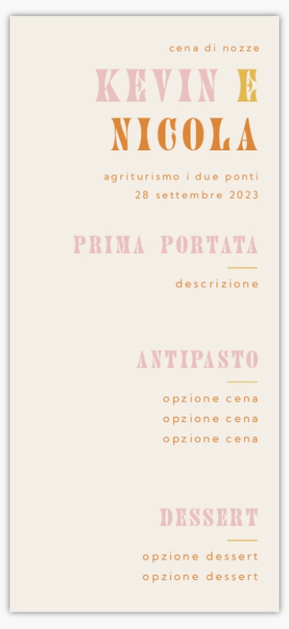 Anteprima design per Galleria di design: menù per tipografico