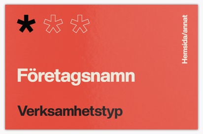 Förhandsgranskning av design för Designgalleri: Reklam Extratjocka visitkort, Standard (85 x 55 mm)