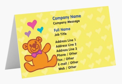 Design Preview for Design Gallery: Nursery Schools Folded Business Cards