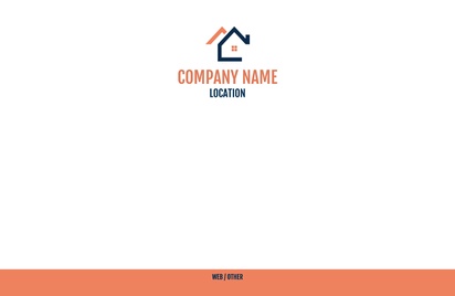 A real estate agent home orange blue design for Modern & Simple