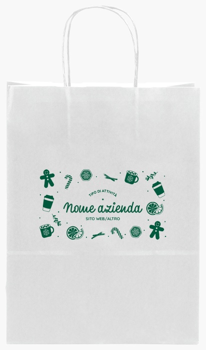 Anteprima design per Galleria di design: sacchetti di carta stampa monocolore per vacanze, S (22 x 10 x 29 cm)