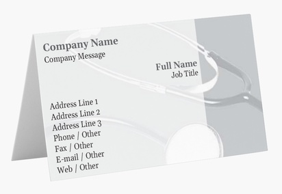 Design Preview for Design Gallery: Medical Professionals Folded Business Cards