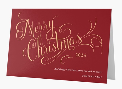 Design Preview for Design Gallery: Typographical Personalized Christmas Cards, Rectangular 18.2 x 11.7 cm