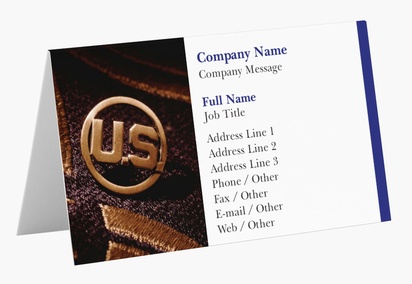 Design Preview for Design Gallery: Patriotic & Military Folded Business Cards
