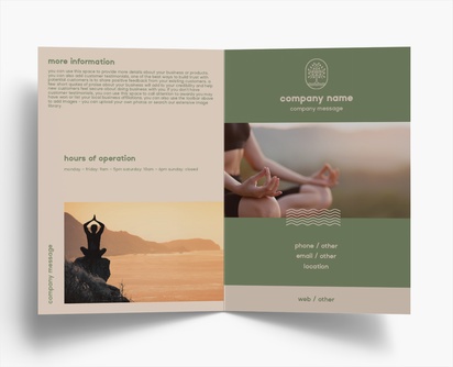 Design Preview for Design Gallery: Yoga & Pilates Folded Leaflets, Bi-fold A4 (210 x 297 mm)
